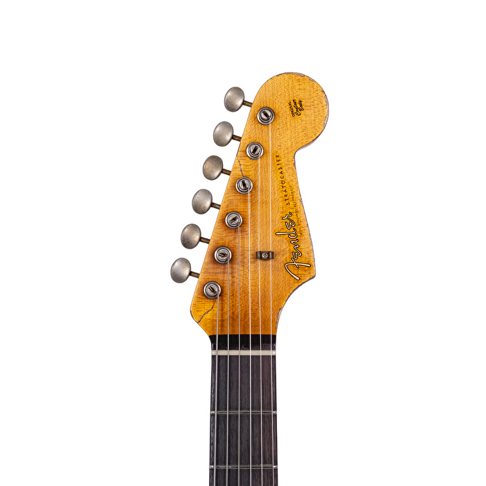 Fender Custom Shop 1961 Stratocaster Super Heavy Relic Aged Sherwood Green Over 3 Ton Sunburst Elektro Gitar